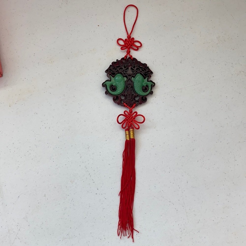 Vintage Chinese Asian Wall Door Hanging 17”